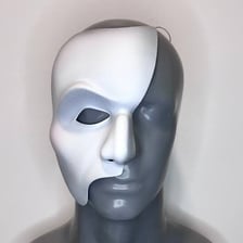 A theatrical Phantom of the Opera mask