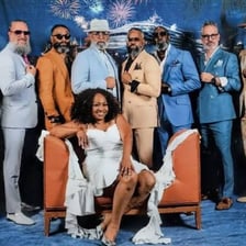 A group of mature influencers posing together.