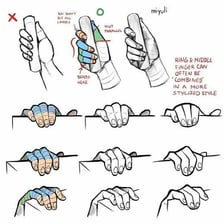 A hand quickly seizing an object.