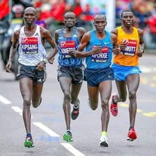 A runner demonstrating endurance during a long-distance race.