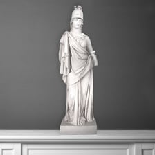 A statue depicting Athena, the Greek goddess