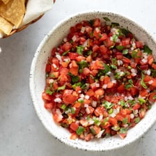 A bowl of fresh pico de gallo salsa