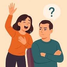 An illustration of a person seeking constant attention from another person