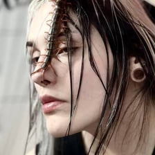 A single lock of hair shown in close-up.