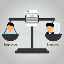 An illustration of an employee receiving a final payment after leaving a job.