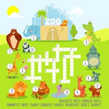 A crossword puzzle with visually linked themed entries