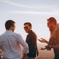 A group of male friends spending time together