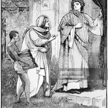 An illustration of an ancient prophet or oracle.