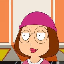 Meg Griffin wearing her characteristic eyeglasses.