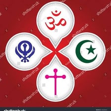 A collection of religious symbols representing different belief systems