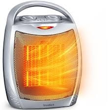 A portable electric space heater.