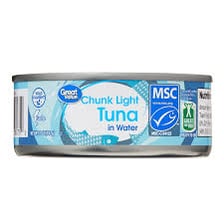 A sealed can of tuna