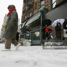 Ice pellets falling during a sleet storm