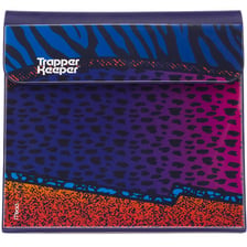 A colorful Trapper Keeper school binder with its Velcro flap closed.