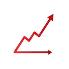 An upward-trending graphic representing growing popularity and momentum.