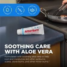 Aloe vera gel being applied to skin for burn relief