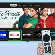A smart television displaying a streaming-app download screen