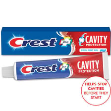 A tube of Crest toothpaste.