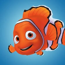 An orange-and-white clownfish representing Nemo from the animated film
