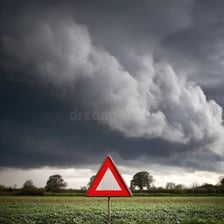 Dark storm clouds creating an ominous impression.