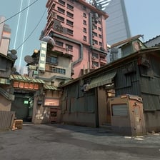 A video game map displaying a playable environment
