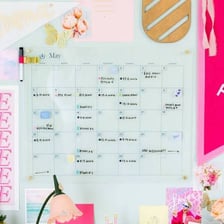 A monthly calendar displaying numbered date squares