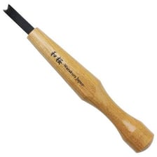 A hand chisel with a wedge-shaped metal blade