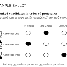 A voter selecting a candidate on a ballot.