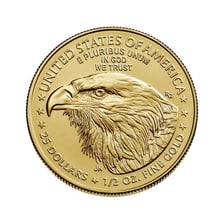 An eagle depicted on a U.S. coin.