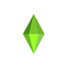 A Sims character with the series' green plumbob above their head