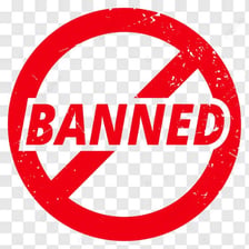 A sign showing that an activity is prohibited.