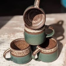 A handmade object with visible imperfections