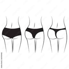 A simple, non-explicit illustration showing a person from behind.