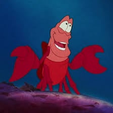 Sebastian, the red crab character from Disney’s The Little Mermaid.