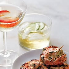 A pre-dinner aperitif cocktail served at a table