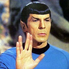 A fictional Vulcan character from Star Trek with pointed ears