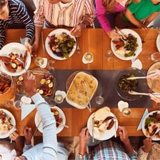 A meal served on a dining table.