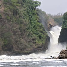 The Nile River system near Lake Victoria and Uganda