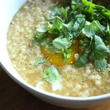 A bowl filled with clear bone broth.