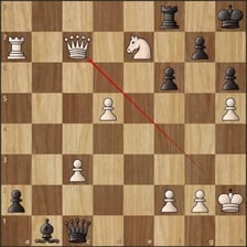 A chessboard showing a checkmate position.