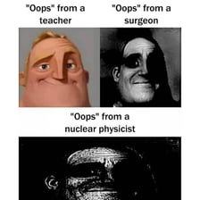A person reacting after accidentally dropping an object