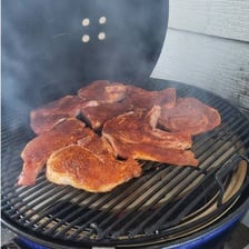 Ashes remaining in the bottom of a barbecue grill