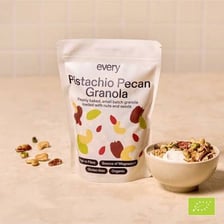 Pecans and pistachios displayed together.