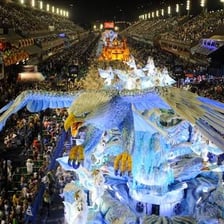 A colorful Carnival parade in Rio de Janeiro.