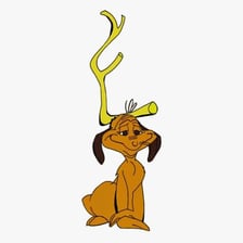 Max, the Grinch’s dog, in an illustration from the story