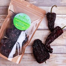 Dried ancho peppers, the dried form of poblano peppers
