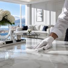 A spotless room with clean, shining surfaces.