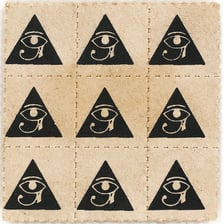 Colorful perforated blotter paper associated with LSD