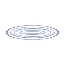 Ripples spreading outward across the surface of water