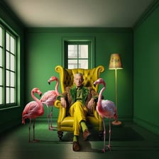 A surreal scene illustrating something absurd.